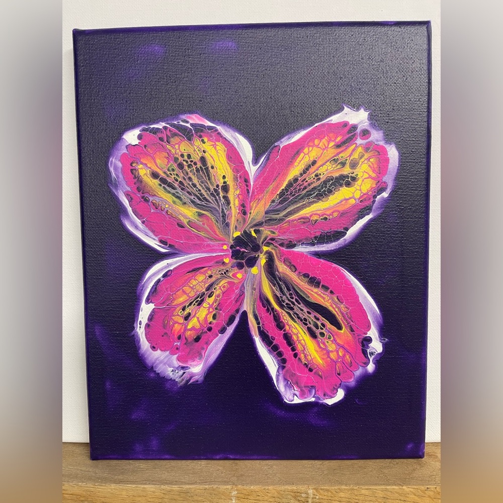 Vibrant Purple and Pink Abstract Art